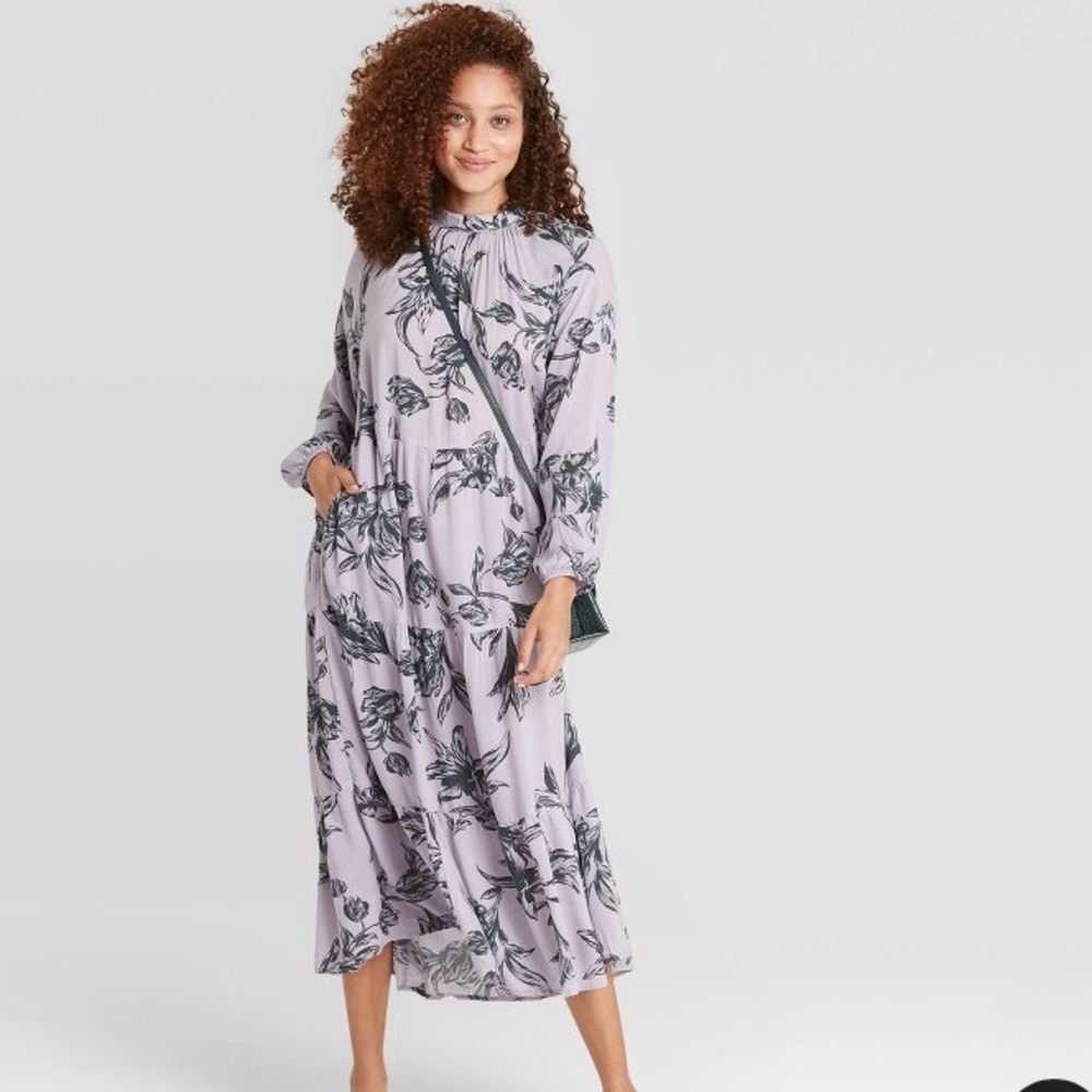 Floral long sleeved dress